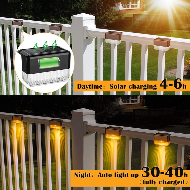 Haitral Black Solar Powered Integrated LED Deck Light Pack